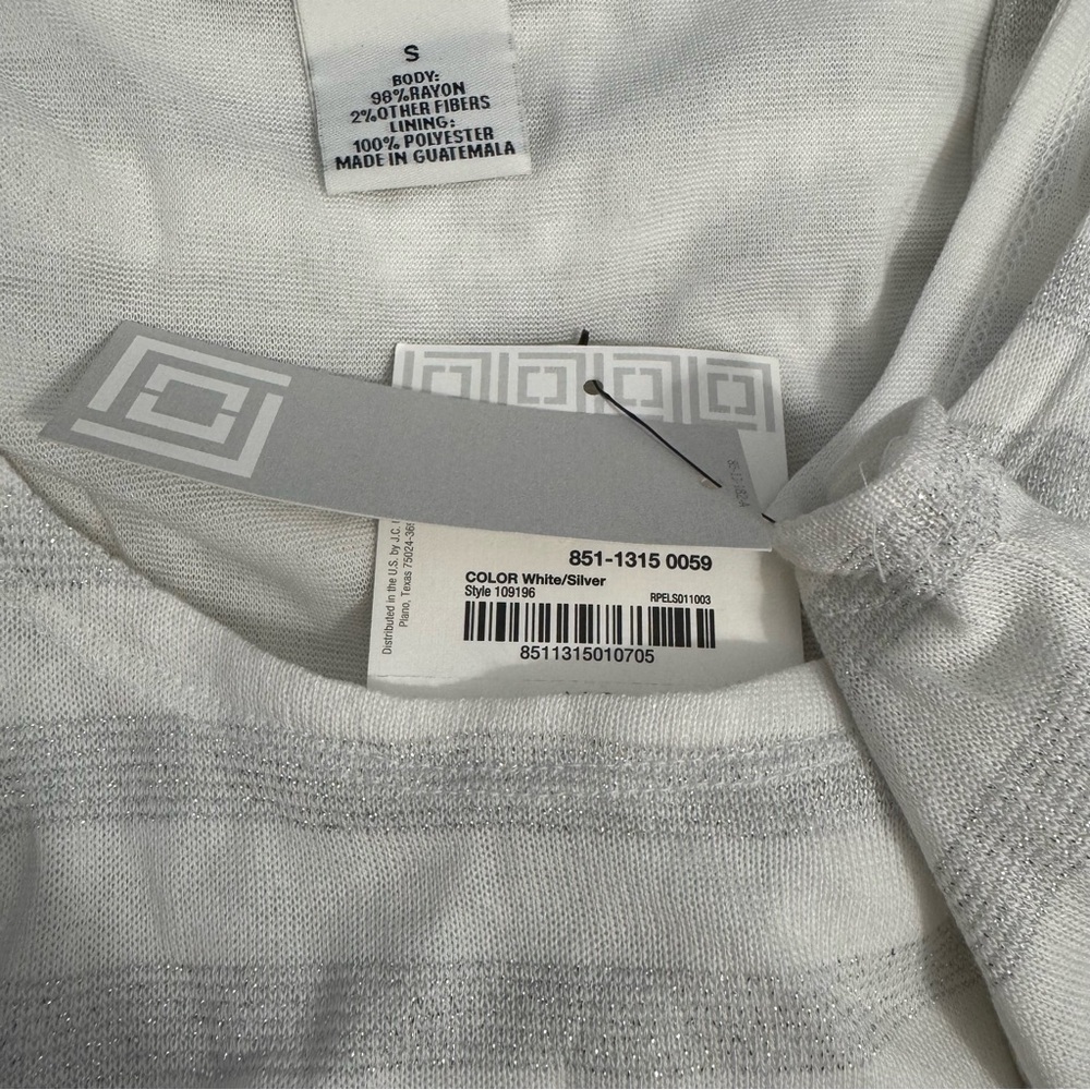 Liz Claiborne Silver Striped Tank Top - Picture 10 of 11
